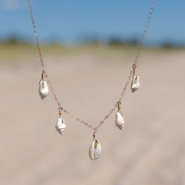 14k Rose Gold Filled Mermaid Seashell Necklace